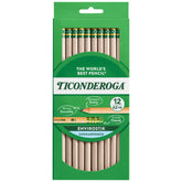Ticonderoga Envirostik Wood-Cased Pencils, #2 HB Soft, Natural, 12 Count
